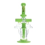 Nova Glass 9.2 inch Green double Recycler Dab Rig