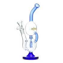 Nova Glass 10.2 inch colored double pie connect Glass Water Pipe