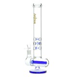 Nova Glass 18 inch colored ice pinched inline perc Glass Water Pipe