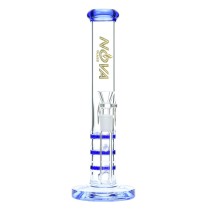 Nova Glass 11 inch Colored Straight tube honeycomb perc Glass Bong