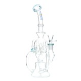 Nova Glass 11 inch Recycler  with inline diffuser Glass Bong