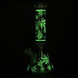 Nova Glass 14 inch hemp painted glow in the dark  beaker 7mm thick Glass Bong
