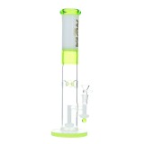 Nova Glass 15 inch Colored straight tube with roll Perc 7mm thick Glass Water Pipe