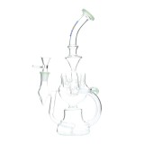 Nova Glass 11 inch Recycler  with inline diffuser Glass Bong