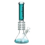 Nova Glass 12 inch Colored Ice Pinched tube beaker glass water pipe