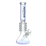 Nova Glass 12 inch Colored Ice Pinched tube beaker glass water pipe