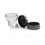 NovaBong offer New style Multi colors zinc alloy funnel shape 63mm diameter tobacco herb grinder wholesale