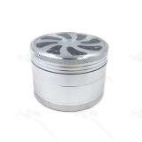 NovaBong multi colors diameter 63mm tobacco Herb Grinder 4 Layers aluminum alloy with  top cover 8 fan blade style