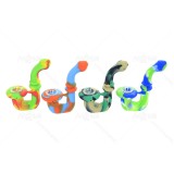 5.5 inch Colored Sherlock Silicone Hand Pipe With glass Bowl