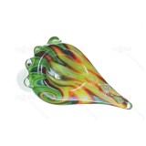 14MM Male Joint Yellow and Green ox horn Rasta  Glass bowl