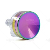 NovaBong offer New style iceblue Rainbow color Zinc Alloy funnel shape concave tobacco herb grinder diameter 63mm wholesale