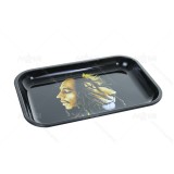Bob Marley Painting with Lion Metal Rolling Tray | 11 inch *7 inch