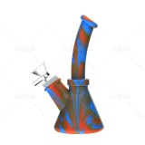 6.5 inch Colored Silicone Dab Rig With Quartz Banger/Bong Bowl
