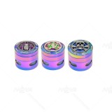 NovaBong offer multi new design tobacco herb grinder 4 layer alumimun alloy signal shape teeth clear top frog spider skull cross cover with rainbow colors