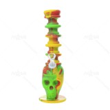 8 inch Colored SKULL extended Silicone Bong With Quartz Banger/ Bong Bowl