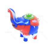 4.5 inch Silicone Elephant Hand Pipe Assorted with Thick Bowl
