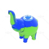 4.5 inch Silicone Elephant Hand Pipe Assorted with Thick Bowl