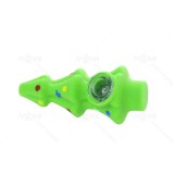 4.8 inch Christmas tree Silicone Hand Pipe With glass Bowl