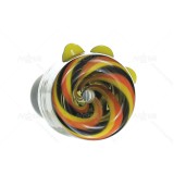 18MM Male Yellow salient point on Black line Glass Bowl