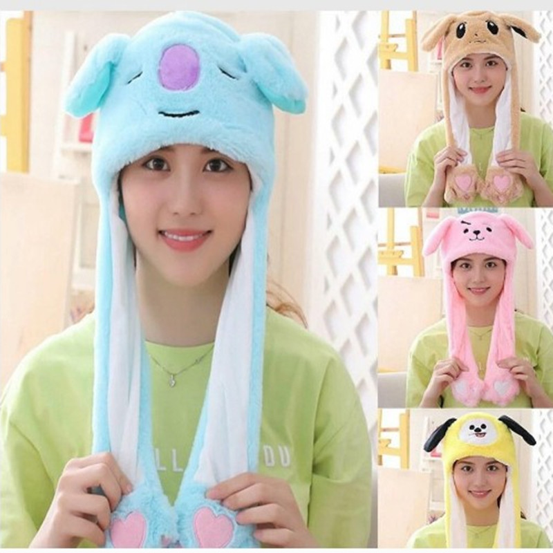 LU6831 BTS BT21 Hats Moving Ears Cute 