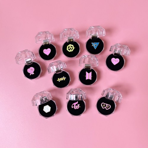 Us 2 27 Lu6859 Blackpink Bts Exo Got7 Twice Txt Izone Seventeen Adjustable Ring Jewelry Accessories M Love Dropship Com