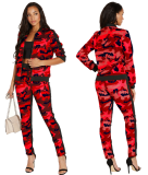 SC Fashion Camouflage Printed Two Pieces Sets SMR-9118