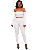 Sexy Off Shoulder Tight Pants Sets Two Pieces TE-3307