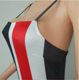 Coloful Stripe Strappy Jumpsuit PIN-F706
