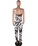 SC Two Piece Sets Sexy Strapless Crop Top & Camouflage Pant LP-657