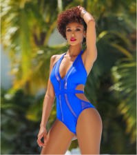 SC Sexy Hollow Out Deep V Bodysuits Swimsuits OD-8128
