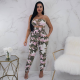 SC Two Piece Sets Sexy Strapless Crop Top & Camouflage Pant LP-657