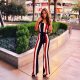 Coloful Stripe Strappy Jumpsuit PIN-F706