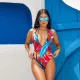 SC Sexy Printed Halter One Piece Swimsuit ORY-5104