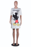SC Cute Mickey Mouse Print Short Sleeve T Shirt Dresses YNB-7004