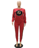 Black Casual Tracksuit Two Piece Set TR-888