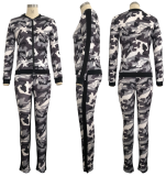 SC Fashion Camouflage Printed Two Pieces Sets SMR-9118