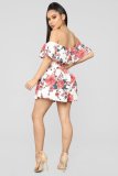 SC Floral Print Sexy Slash Neck Rompers MOF-5085