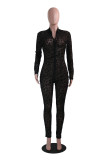 SC Sexy Mesh See Through Leopard Print Bodycon Jumpsuits YS-8387