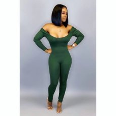 SC Solid Backless Long Sleeve Skinny One Piece Jumpsuit IV-8061