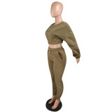SC Casual Sweatshirt Long Pants Two Piece Sets YMT-6113