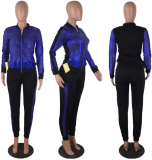 SC Fashion Sequins Plus Size Two Pieces Sets QY-5148