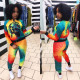 SC Casual Tie Dye Print Zipper Two Piece Sets MK-2045