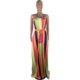 SC Hot Sale Striped Strapless Dress CHY-1167