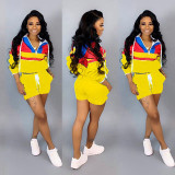SC Casual Tracksuit Hooded Two Piece Shorts Set LSD-8292
