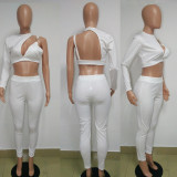 SC Sexy One Shoulder Asymmetry 2 Piece Pants Set BN-9851