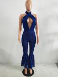 SC Sexy Halter Backless Boot Cut Jumpsuits LSD-8019