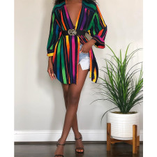 SC Colorful Stripe Long Sleeve Blouse Shirt ASL-6195