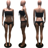 SC Sexy Tassel Bandeau Bikinis Bathing Sets OM-1105