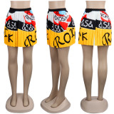 SC Sexy Printed Pleated Mini Skirts SFY-022