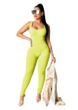 SC Solid Sleeveless Bodycon Jumpsuits TR-1007